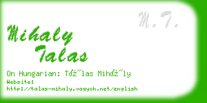 mihaly talas business card